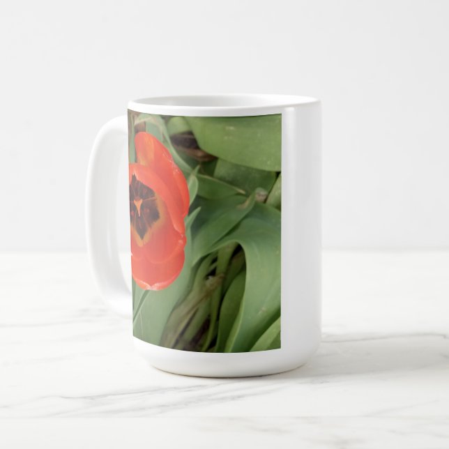 Caneca De Café Red Tulip Coffee Mug (Frente Esquerda)