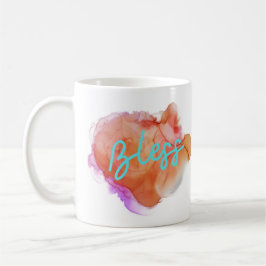 Caneca De Café Red Watercolor Modern Word Na moda Prêmio de tendê