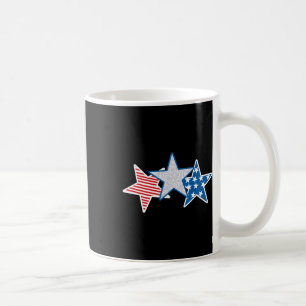 Caneca De Café Red White Blue American Flag U.s.a Stars Strip
