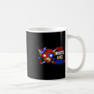 Caneca De Café Red White E Beef 4 De Julho Gado American Fla