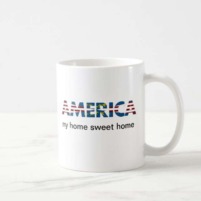 Caneca De Café Red White e Blue America (Direita)