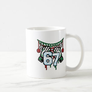 Caneca De Café Rede de Goleiro de Futebol 67 Esportes Pixel Pinga