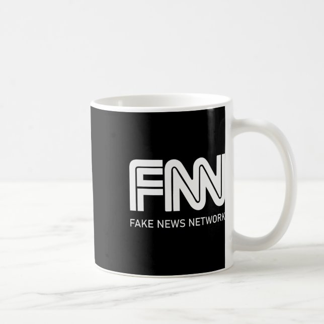 Caneca De Café Rede de Notícias Falsas da Fnn Trump (Direita)