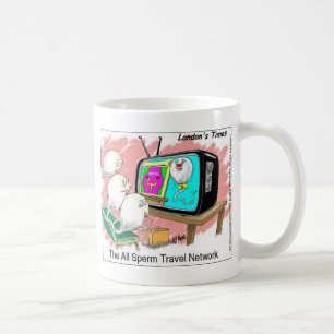 Caneca De Café Rede de Viagens de Esperma Cartões Engraçados Cami