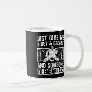 Caneca De Café Rede E Crease Goleiro De Hóquei No Gelo Hóquei No