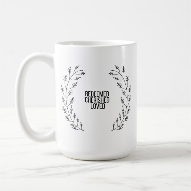 Caneca De Café Redeemed, amado, amado (Esquerda)