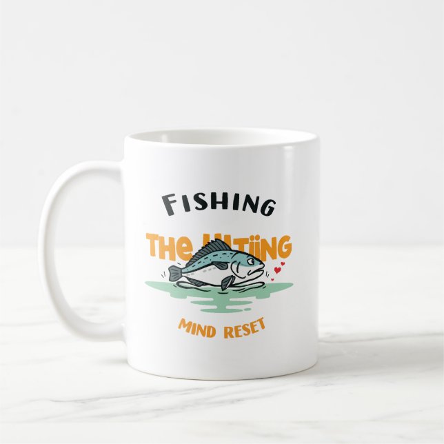 Caneca De Café Redefinição da Mente de Pesca (Esquerda)