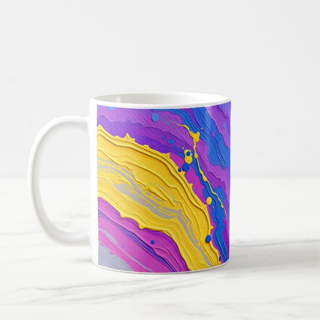 Caneca De Café Redemoinho Abstrato (Esquerda)
