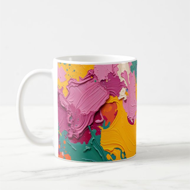 Caneca De Café Redemoinho Abstrato (Esquerda)