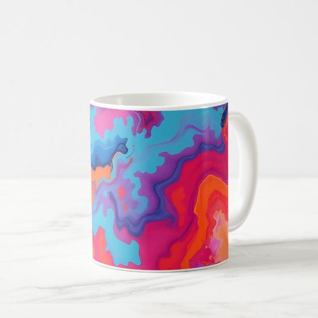 Caneca De Café Redemoinho Abstrato (Frente Esquerda)