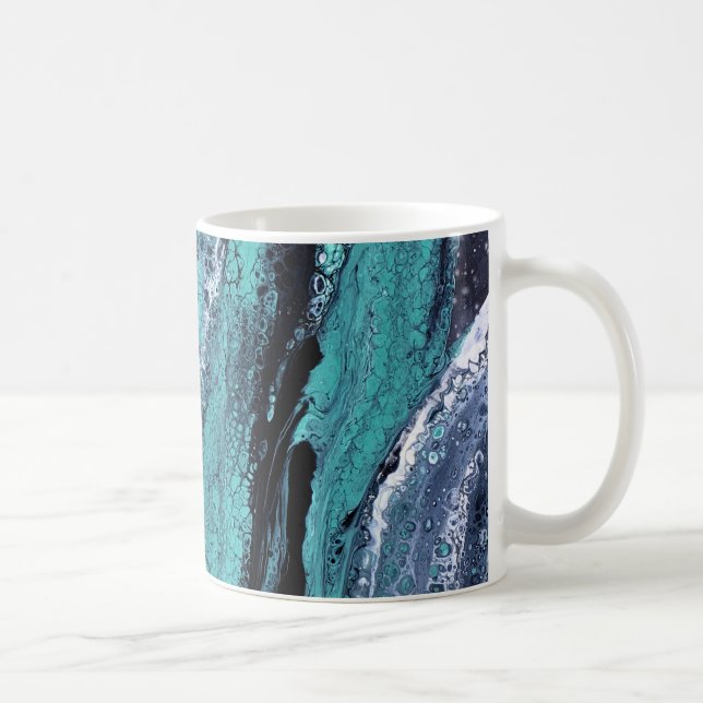 Caneca De Café Redemoinho Preto Verde (Direita)