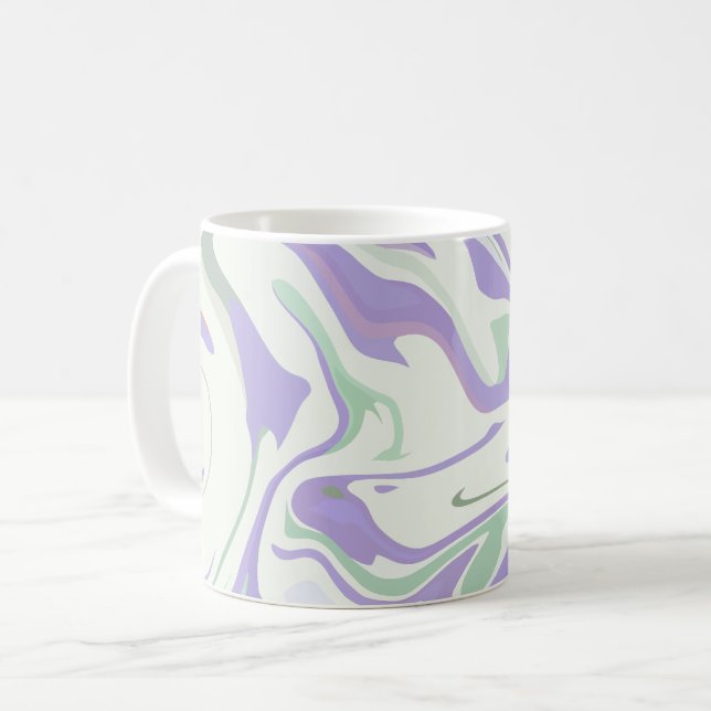 Caneca De Café Redemoinhos de Pastel Suave (Frente Esquerda)