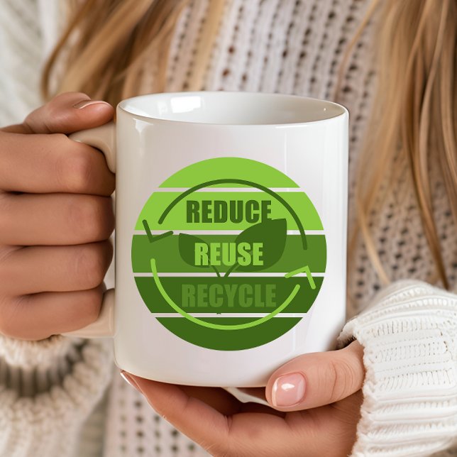 Caneca De Café Reduzir a reutilização do reciclar (Criador carregado)