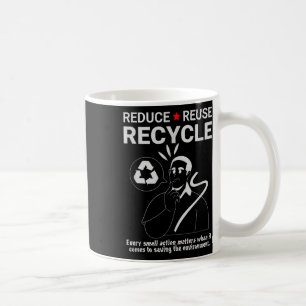 Caneca De Café Reduzir, reutilizar, Reciclar _ Proteção ambiental