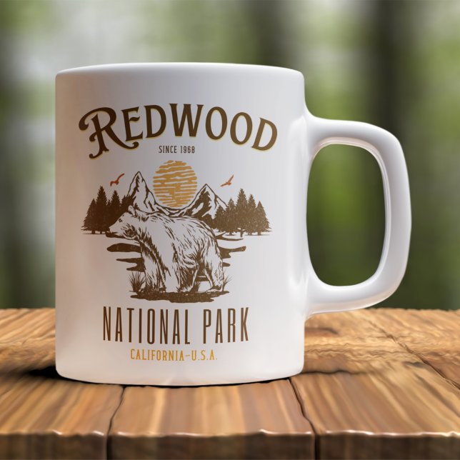 Caneca De Café Redwood National Park California (Criador carregado)