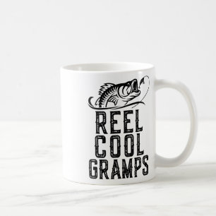 Caneca De Café Reel Avô Legal Pescaria Pescador Divertido Retro