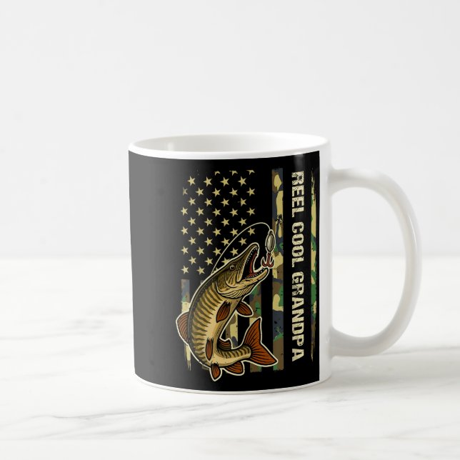 Caneca De Café Reel Cool Grandpa Muskie Fishing Fisherman America (Direita)