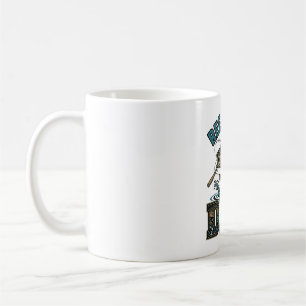Caneca De Café Reel Cool Pai Pesca de Robalo Design Vetorial Vint
