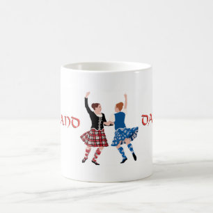 Caneca De Café Reel de Dança das Terras Altas Escocesas