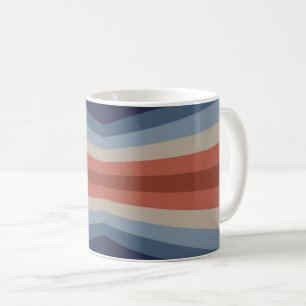 Caneca De Café Reflexão arco-íris no estilo retrô