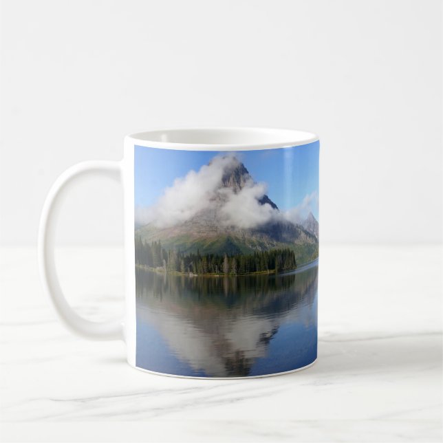 Caneca De Café Reflexão no Lago Two Medicine (Esquerda)