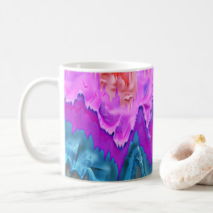 Caneca De Café "Reflexão Radiante" Arte Abstrato colorida