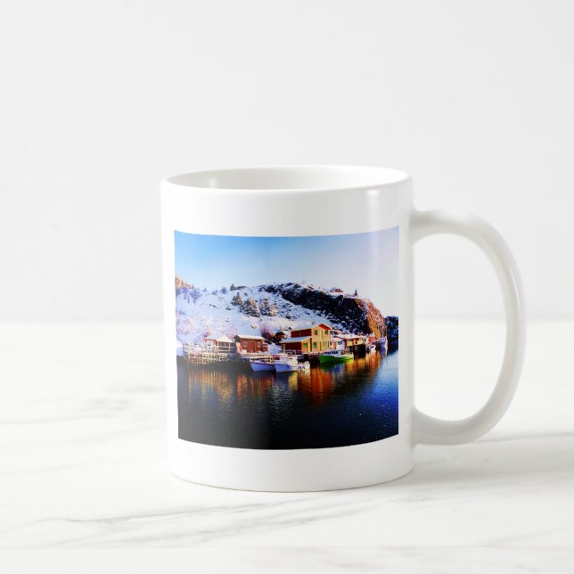 Caneca De Café Reflexão Sobre O Lago Quidi Vidi (Direita)