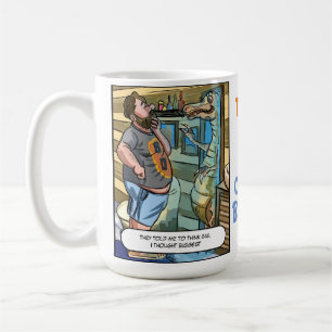 Caneca De Café Reflexo do T-Rex: Pense Grande e Morde Maior