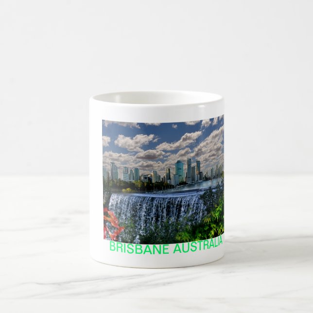 Caneca De Café REFLEXÕES de cachoeiras do rio da onça Brisbane (Centro)