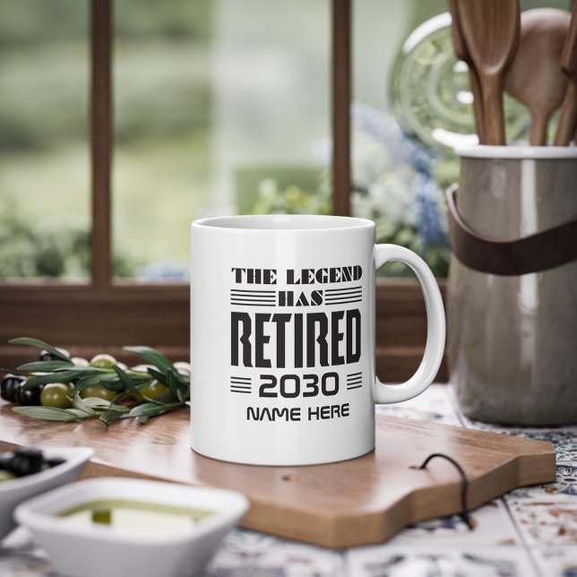 Caneca De Café Reforma Personalizada A Legenda Se Aposentou (Criador carregado)