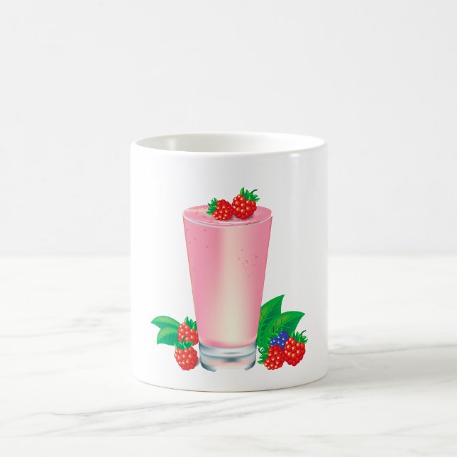 Caneca De Café Refrescando Berry Smoothie Bebida Rosa (Criador carregado)