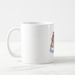 Caneca De Café Refrigeração De Hippo Em Coco De Bebendo Flutuante
