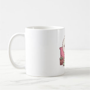 Caneca De Café Refrigeração De Pato Cortado Com Laptop E Penhor
