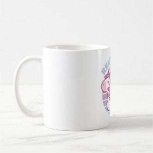 Caneca De Café Refrigeração Por Axolotl Em Piscina Unicórn Relaxo