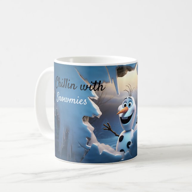 Caneca De Café Refrigerindo com nevões, Natal engraçado (Frente Esquerda)