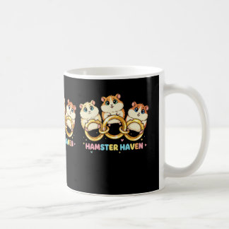 Caneca De Café Refúgio de Hamster Design de Anel Fofo