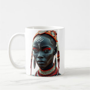 Caneca De Café Regal African Tribal Beauty Mug   Afrocêntrico