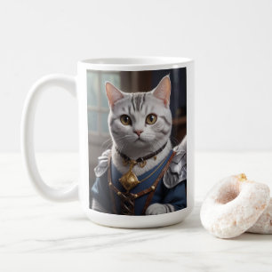 Caneca De Café Regal Knight American Shorthair Cat Majestdoméstic