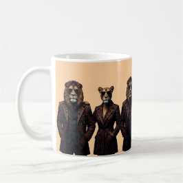 Caneca De Café Regal Lion & Lioness Power Couple in Ethnic 