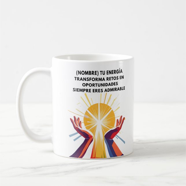 CANECA DE CAFÉ REGALO PERSONALIZADO PARA (NOMBRE)  ENERGIA  (Esquerda)