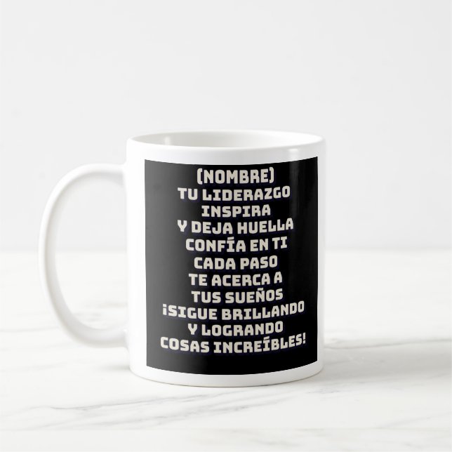 CANECA DE CAFÉ REGALO PERSONALIZADO PARA (NOMBRE) INSPIRACIÓN (Esquerda)