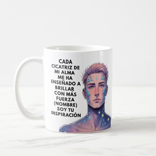 CANECA DE CAFÉ REGALO QUE INSPIRA PERSONALIZADO PARA (NOMBRE) (Esquerda)