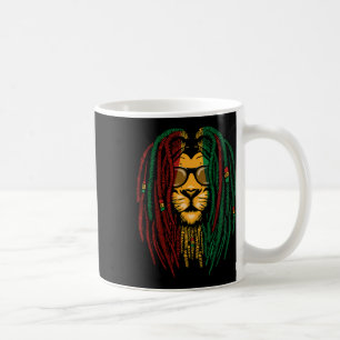 Caneca De Café Reggae Lion Dreadlocks Gato Selvagem Rasta África 
