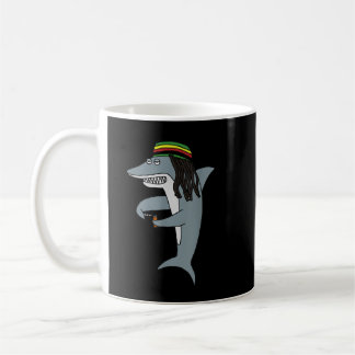 Caneca De Café Reggae Shark Funny Dreadlock Rasta