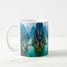 Caneca De Café Regiões da Serenidade: Paisagem do Rio Karst Mount