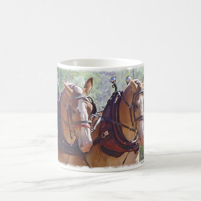 Caneca De Café Registo belga do cavalo de esboço (Centro)