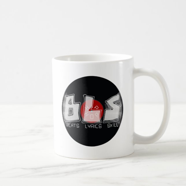 Caneca De Café Registro de vinilo BLS - habilidade de letras de b (Direita)