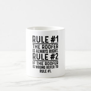 Caneca De Café Regra 1 O Roofer É Sempre Engraçado