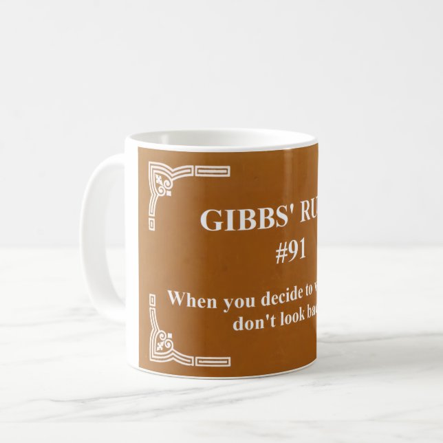 Caneca De Café regra 91 de Gibbs (Frente Esquerda)