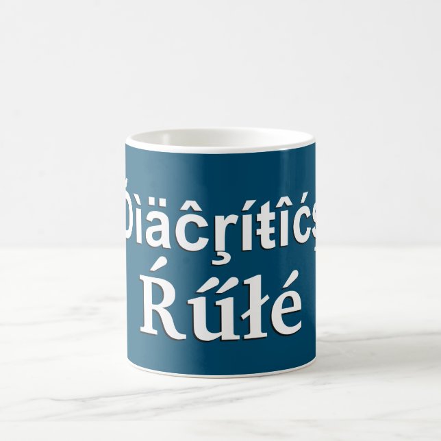 Caneca De Café Regra de Diacríticos (Centro)